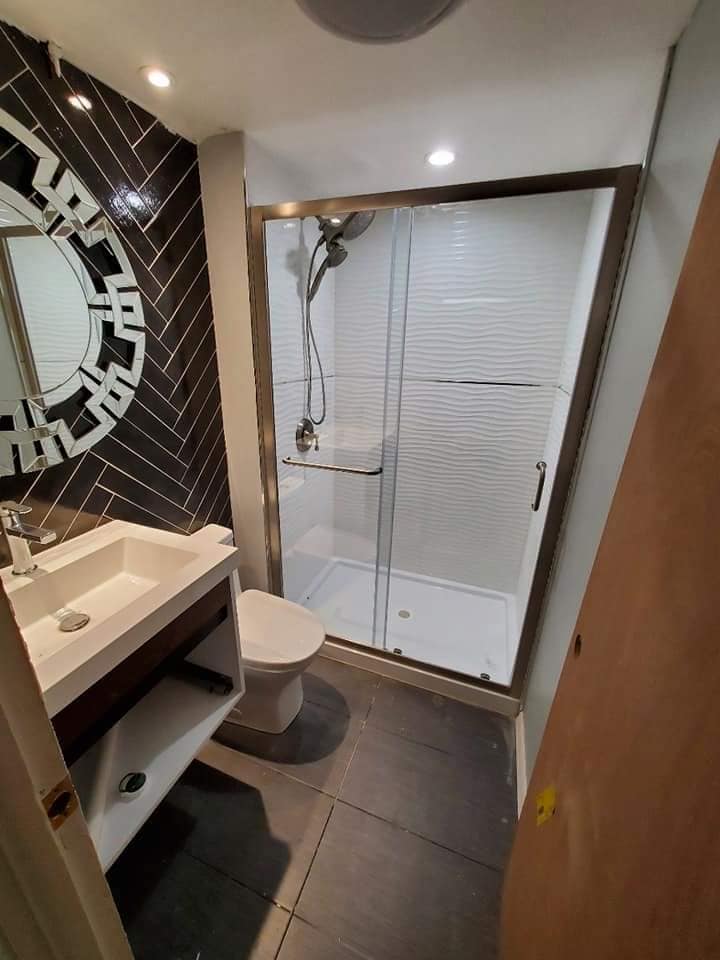 Bathroom tile installation Colorado Springs large format tile